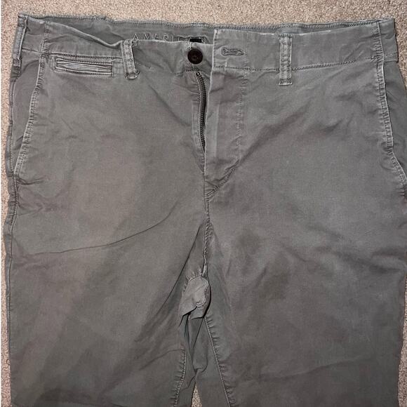 American Eagle Men's Slim Chino Gray Pants size 36 X 32 - Picture 2 of 8